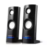 2-virzienu vadu PC skaļrunis Audiocore AC860, 2.0 kanāli, 4 W RMS, USB barošana, 3,5 mm ieeja, melns