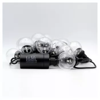 LED virtenes gaisma RealPower 463614 12 lampas silta balta 4.9 m ar baterijām (AA)