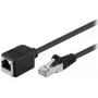 Goobay CAT 5e pagarinātāja vads F/UTP, melns, 1,5 m - vara materiāls, RJ45 spraudnis (8P8C) RJ45 ligzda (8P8C) (73387)
