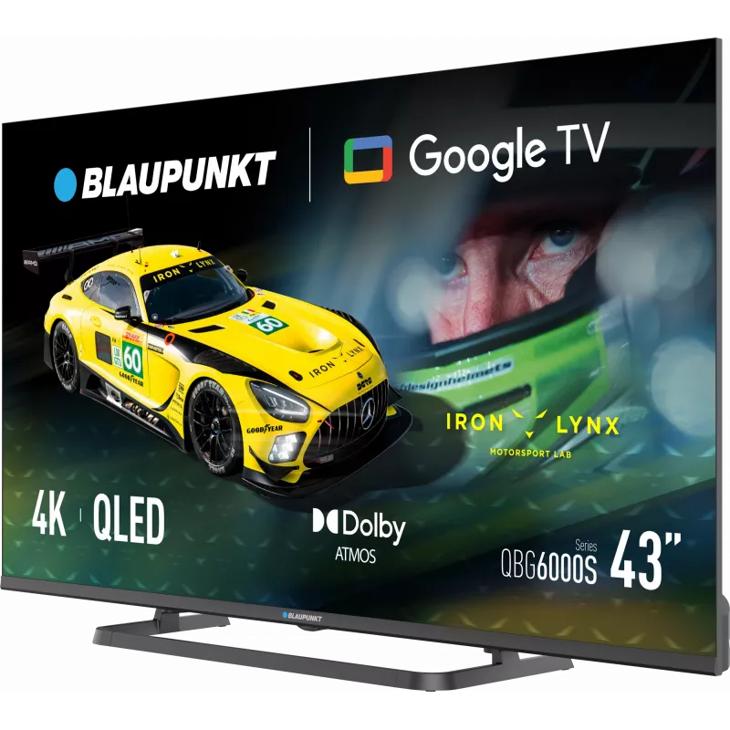 Blaupunkt QLED televizors | 43QBG6000S | 43 | Smart TV | Google TV | melns