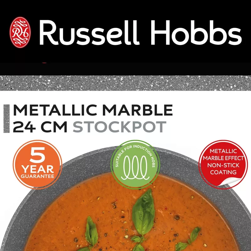 Katlens Russell Hobbs RH02809EU7 24 cm Metallic Marble, izturīgs vārāmais katls