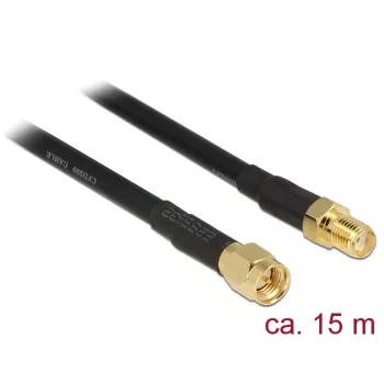 DeLOCK 15m CFD200 koaksiālais kabelis SMA