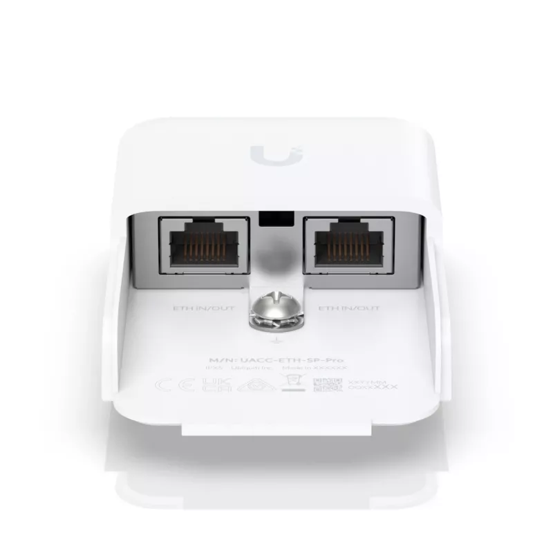 Ethernet pārsprieguma aizsargs UBIQUITI UACC-ETH-SP-Pro — 10 Gbit/s, 600 V, polikarbonāts, balts