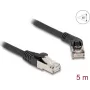 Tīkla kabelis DeLOCK RJ45 Cat.6A 45° leņķa labais uz taisnu 5m melns