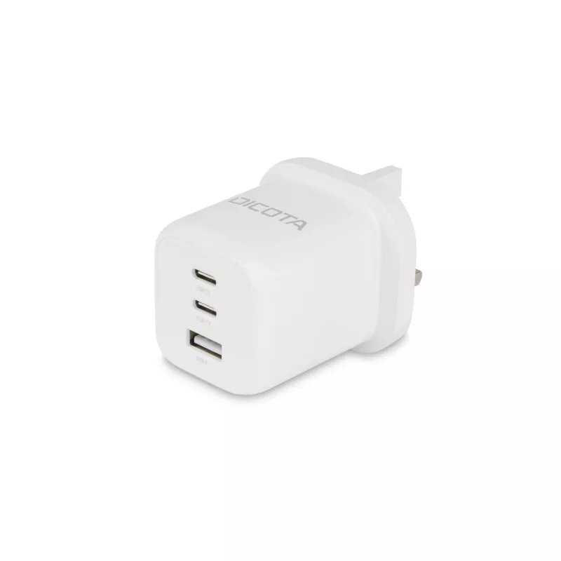 Dicota Barošanas bloks - kompakts, GaN - 65 W - 5 A - PD 3.0 - 3 izejas porti (2 x USB-C, USB)