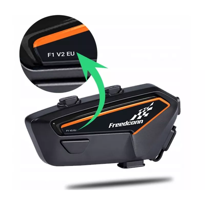 Austiņas FreedConn F1 V2 EU — Bluetooth 5.2, IP65, 1100 mAh akumulators, līdz 48 h sarunu laiks, FM radio, mikrofons, klips