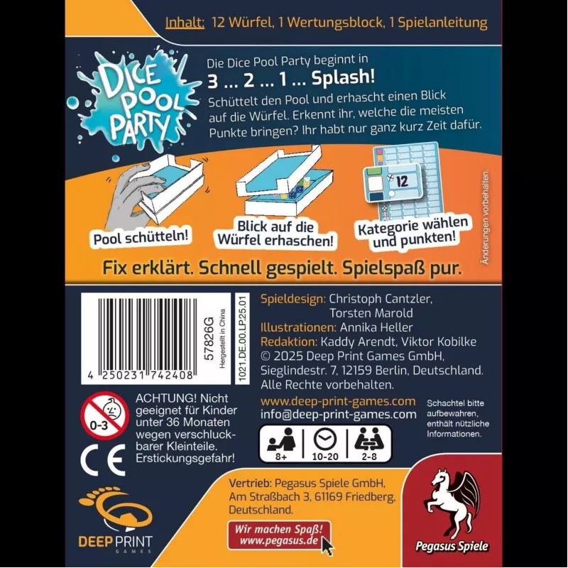 Deep Print Games: Dice Pool Party, kauliņu spēle