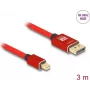 DeLOCK Mini DisplayPort uz DisplayPort kabelis 8K 60 Hz 3 m sarkans metāls
