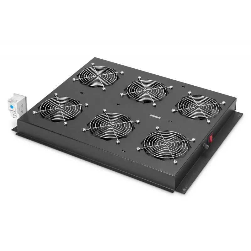 Digitus DN-19 FAN-6-SRV-B produkts, melns