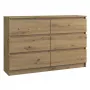 Kumode top e shop M6 120 ARTISAN, ozola apdare, 6 atvilktnes, 1200×300×770 mm