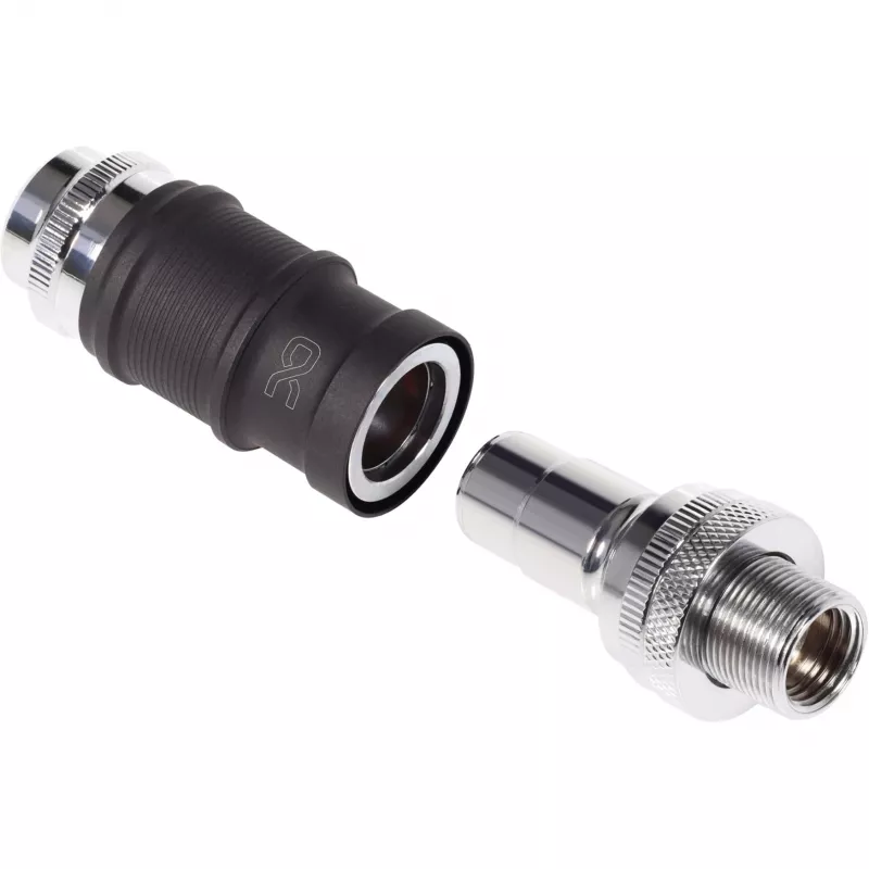Alphacool Quick Disconnect Set BLH1A IG-IG ar Schott savienojumu – ātrās atvienošanas savienotāju pāris G½/G1/4 pieslēgumiem