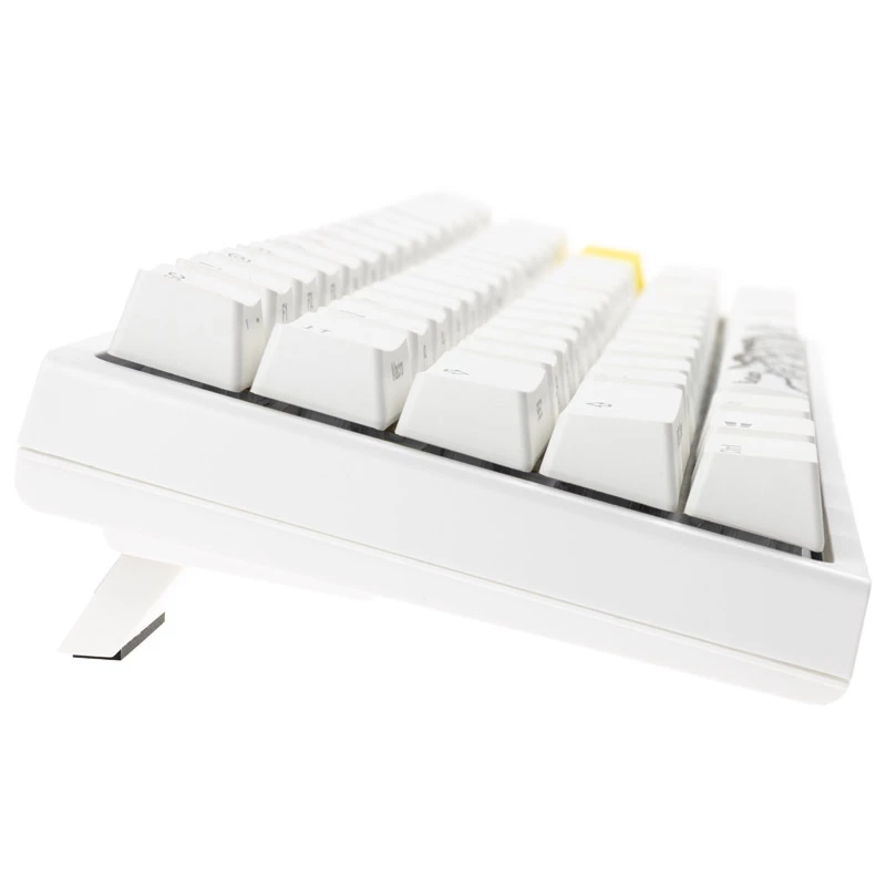 Ducky One 2 Pro Mini balta Edition spēļu tastatūra, RGB LED – Gateron dzeltena (US) (DKON2061ST-GUSPDWWTY2)