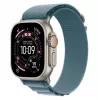 Viedpulkstenis Apple Watch Ultra 3 GPS + Cellular 49mm dabīgs titāna korpuss ar gaiši zilu Alpine Loop siksniņu (mazs)