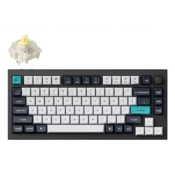 Mehāniskā tastatūra Keychron Q1 Max 75% ar Banana slēdžiem, Carbon Black