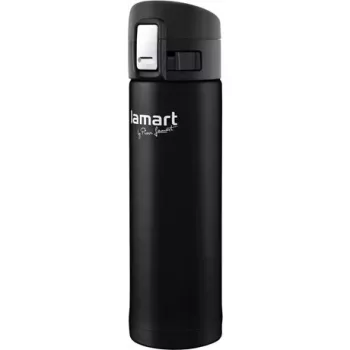 Termokrūze LAMART LT4045 400 ml nerūsējošā tērauda vakuumizolēta ceļojumu krūze, Ø 6,4 cm