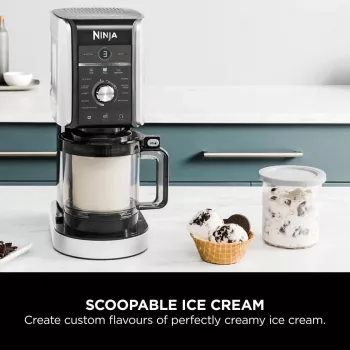 Ninja Creami Deluxe NC502CH, Ice Cream and Ice Maker, Melns