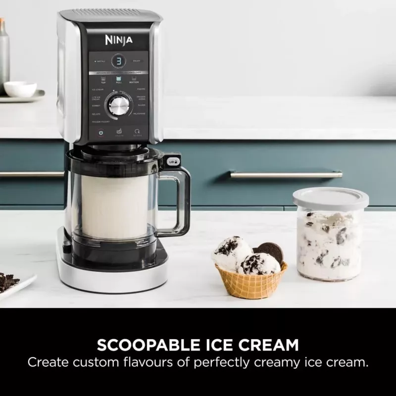 Ninja Creami Deluxe NC502CH, Ice Cream and Ice Maker, Melns
