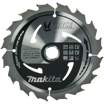 Makita M-Force - ripzāģa asmens - kokam - 165 mm - 16 zobi (B-31930)