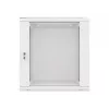 Lanberg pie sienas stiprināms instalācijas plaukts 19 inch 12U 600x600mm pelēks (stikla durvis)
