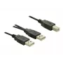 USB kabelis DeLOCK USB-B/USB-A kabelis 1 m melns