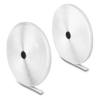 DeLOCK Lieljaudas āķa-cilpas lente 25 m x 20 mm balta