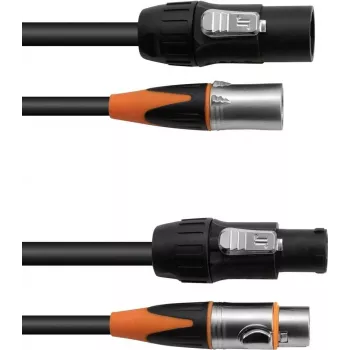 EUROLITE DT-2 DMX IP T-Con 3m DMX kabelis, 3-pin XLR, laikapstākļu izturīgs