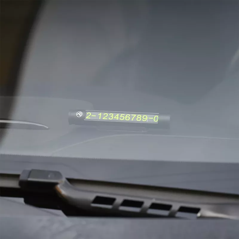 Pagaidu autostāvvietas karte Tellur TLL171251 — metāliski melna, rāda divus tālruņa numurus