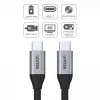 USB C uz C datu un uzlādes kabelis Unitek C14082ABK 1 m, USB 3.2 Gen 2 (10 Gbit/s), 100 W PD, melns