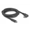 DeLOCK USB kabelis USB Type-C vīr. uz USB Type-C vīr. leņķveida 2m 5Gbps 4K PD 60W