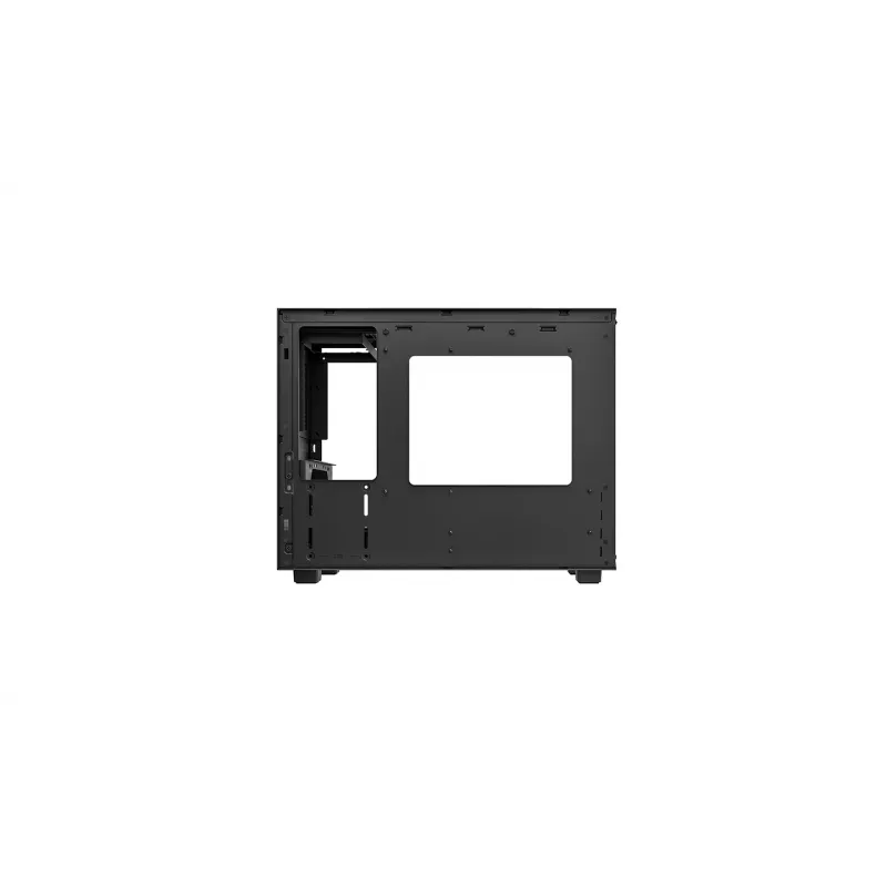 Datora korpuss DeepCool CH160 PLUS Small Form Factor SFF ATX/mATX, rūdīts stikls, USB-C, melns