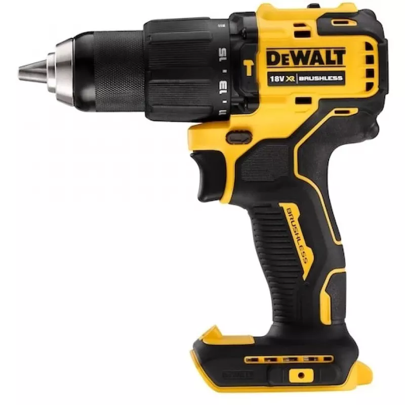 Bezvada urbjmašīna DeWALT DCD709N-XJ, bezsuku 18 V, 2 ātrumu, 1650 apgr./min, 65 N·m, bezatslēgas patrona 1,5–13 mm, 1,2 kg