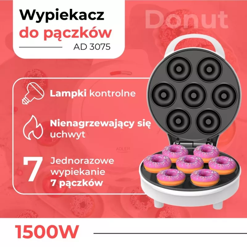 Adler Virtuļu cepējs | AD 3075 | Virtuļu cepējs | 1500 W