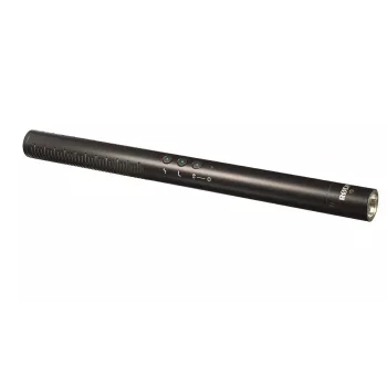 Virziena digitālās kameras mikrofons RØDE NTG-4+ — superkardioīds, 20–20000 Hz, -32 dB, 200 Ω, mini XLR, darbināms ar baterijām, 22×278 mm, 176 g, melns