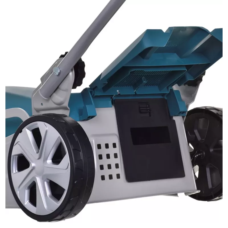 MAKITA ELEKTRISKAIS ZĀLES PĻĀVĒJS 1600 W 41 cm TĒRAUDA KORPUSS ELM4121