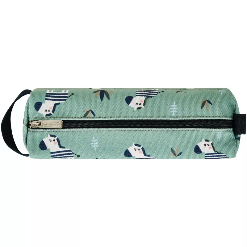 Mīksts penālis Herlitz Quattro Crazy Zebra Poliesteris Melns Zaļš Balts 215x70x80mm