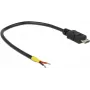 USB kabelis DeLOCK 0,15 m Micro-USB B melns