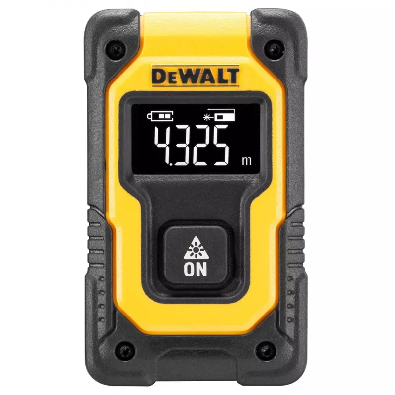 Lāzera attāluma mērītājs DeWalt DW055PL-XJ, diapazons 0–16 m, precizitāte ±6 mm, 3,7 V uzlādējams akumulators, USB kabelis