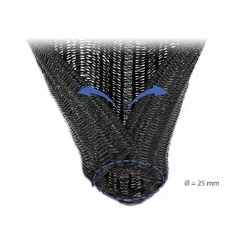 Pīts aizsargapvalks DeLOCK 18920 5 m x 25 mm melns
