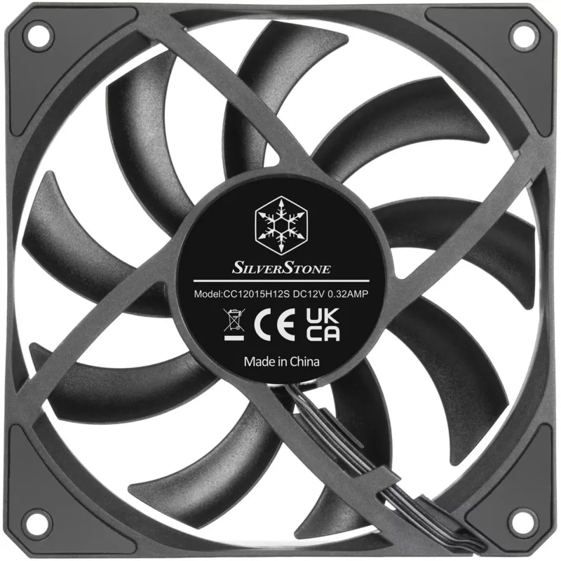 Korpusa ventilators SILVERSTONE SST-AS120B 120 mm melns caurspīdīgs, 3-pin