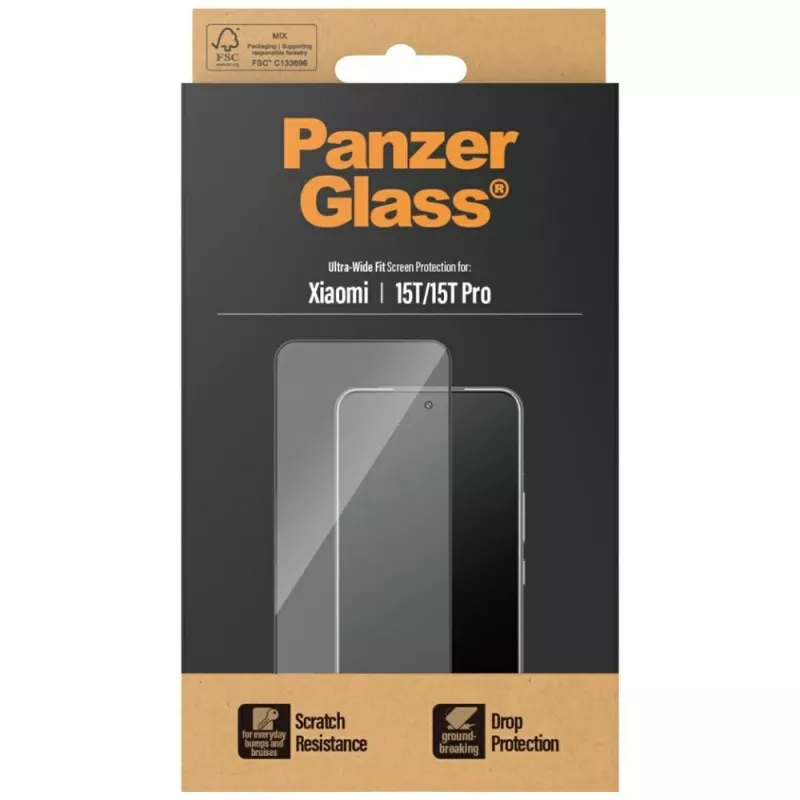PanzerGlass Ekrāna aizsargs | Xiaomi | 15T/15T Pro | Caurspīdīgs | Ultra-Wide Fit