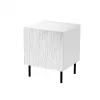 Naktsgaldiņš Cama Meble JUNGLE 53,5×40,5×44 cm balts matēts, MDF un skaidu plātne, melnas kājas, komplektā 2