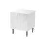 Naktsgaldiņš Cama Meble JUNGLE 53,5×40,5×44 cm balts matēts, MDF un skaidu plātne, melnas kājas, komplektā 2