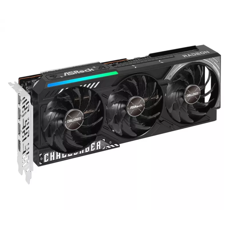 Grafikas karte ASRock Challenger Radeon RX 9070 — 16 GB GDDR6, 256 bitu, PCIe 5.0, 3x DisplayPort 2.1a + HDMI 2.1b