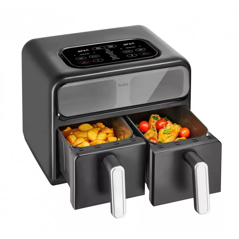 Gaisa fritieris AMICA AFM7020 melns — 700W jauda, 3,5L ietilpība