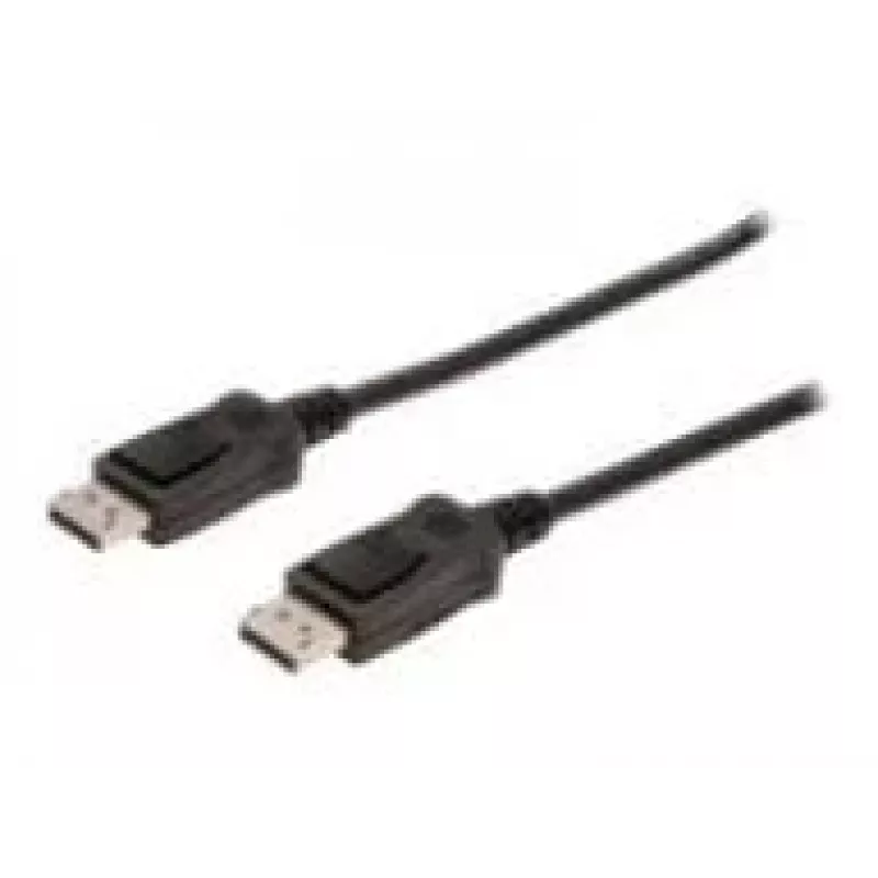 Savienojuma kabelis DisplayPort ar fiksatoriem 1080p 60Hz FHD Tips DP / DP M / M melns 1m