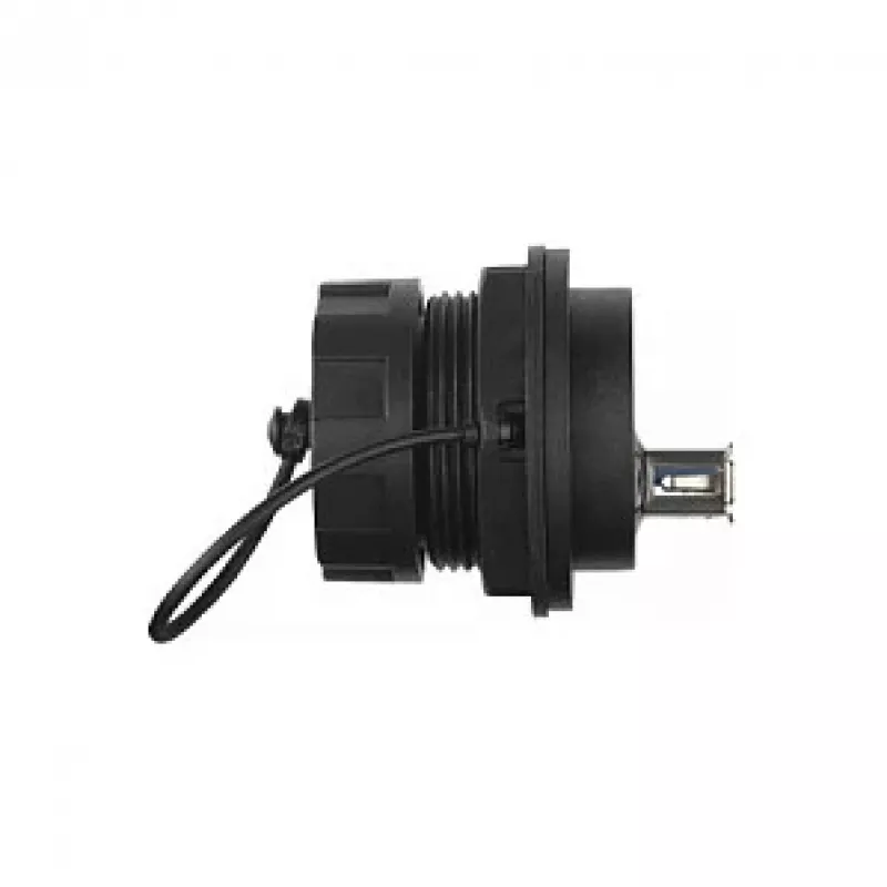 Alcasa IC04-U304 - USB A - Melns - Sievišķais - taisns - Polibutiltereftalāts (PBT) - polivinilhlorīds (PVC) - IP65 - IP67 (IC04-U304)
