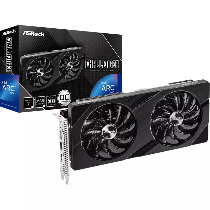 ASRock Challenger D Intel Arc A750 8GB OC grafiskā karte