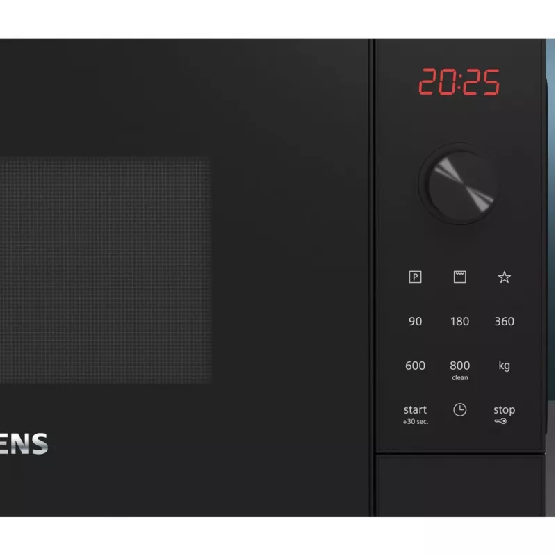 Siemens iQ300 FE023LMB2 mikroviļņu krāsns, melna, Solo mikroviļņu krāsns, uz galda novietojama, 20 L, 800 W