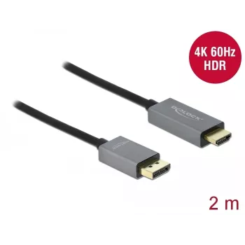 DisplayPort uz HDMI kabelis DeLOCK Active 1.4 4K 60Hz 2m