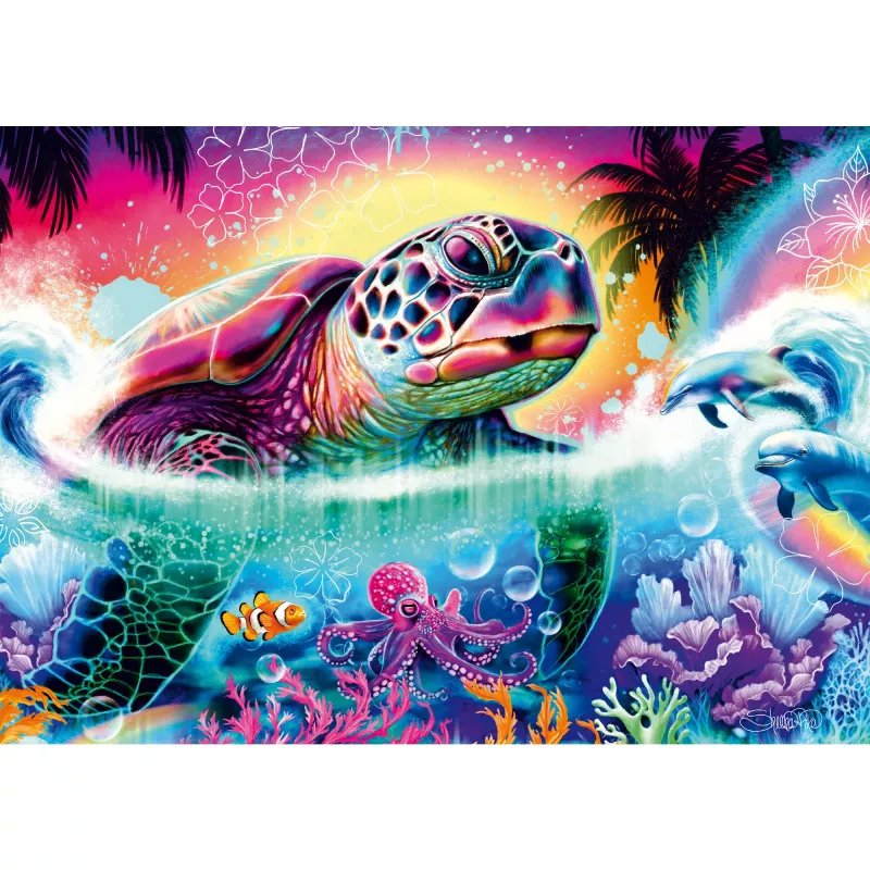 Puzle Schmidt Spiele Sheena Pike Neon Turtle — 1000 gabaliņi